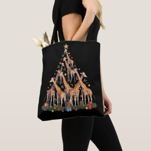 Giraffe-Weihnachtsbaum-Santa-African-Wildlife-Farm Tasche