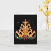 Giraffe Weihnachtsbaum Tierische Weihnachtsfrauen Karte (Gelbe Blume)