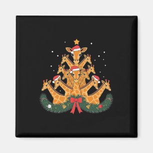 Giraffe Weihnachtsbaum Tierische Weihnachtsfrauen Magnet
