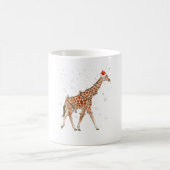 Giraffe Weihnachtsfarbenleuchten Funny Kaffeetasse (Mittel)