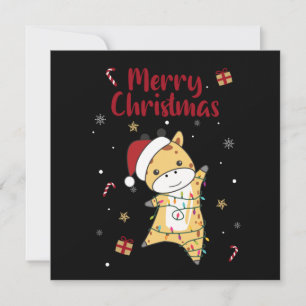 Giraffe WeihnachtsGiraffen Wintertiere Einladung