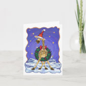 Giraffe Weihnachtskarte Feiertagskarte (Vorderseite)