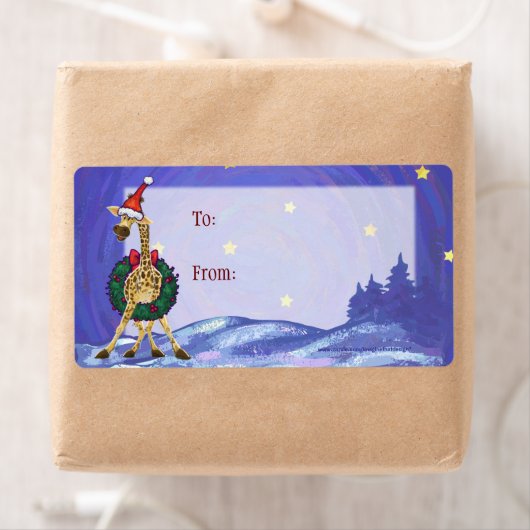 Giraffe Weihnachtslabel (Insitu)