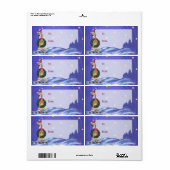 Giraffe Weihnachtslabel (Vorne)