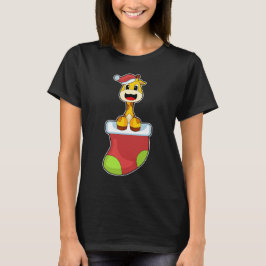 Giraffe Weihnachtssocken T-Shirt