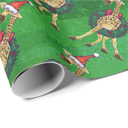 Giraffe Weihnachtswrapping Paper Geschenkpapier (Rolleneckpunkt)