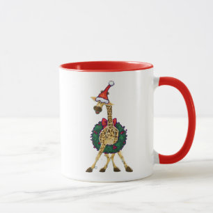 Giraffe Weihnachtszeit-Tasse Tasse