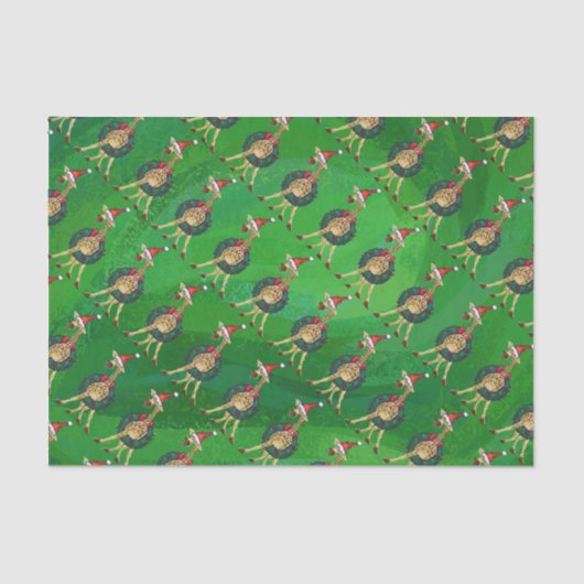 Giraffe Weihnachtszettel Seidenpapier (Vorderseite)