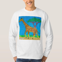 Giraffe (weiß) - Shirt für Männer, lange Schlange