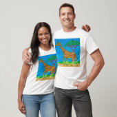 Giraffe (weiß) - T - Shirt für Männer (Unisex)
