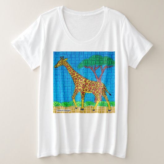 Giraffe (weiß) - Women's Plus Size T - Shirt (Design vorne)