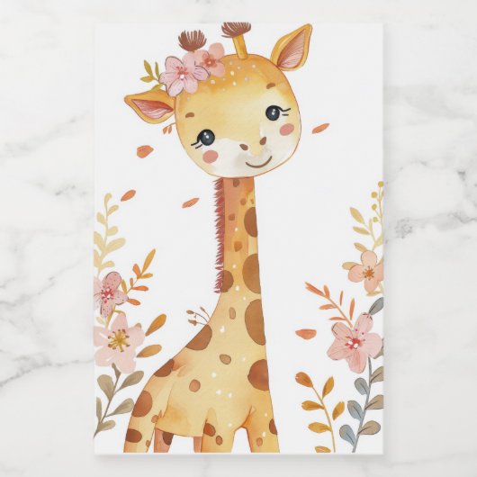 "Giraffe Whimsy Keramik Jar" Lebensmitteletikett (Einzelnes Label)