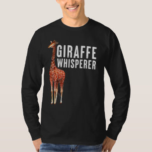 Giraffe Whisperer Süße Tier Zitat Kunstdesign T-Shirt