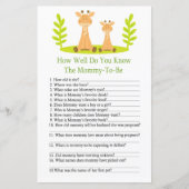 Giraffe Wie gut kennen Sie das Baby-Duschspiel (Vorderseite)