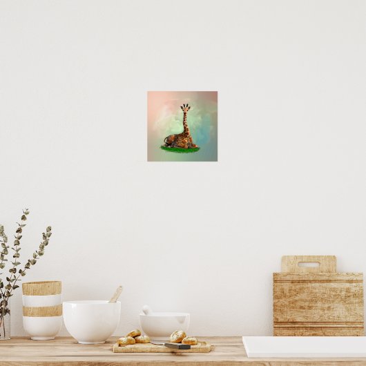 Giraffe Wild Animals Poster (Küche)
