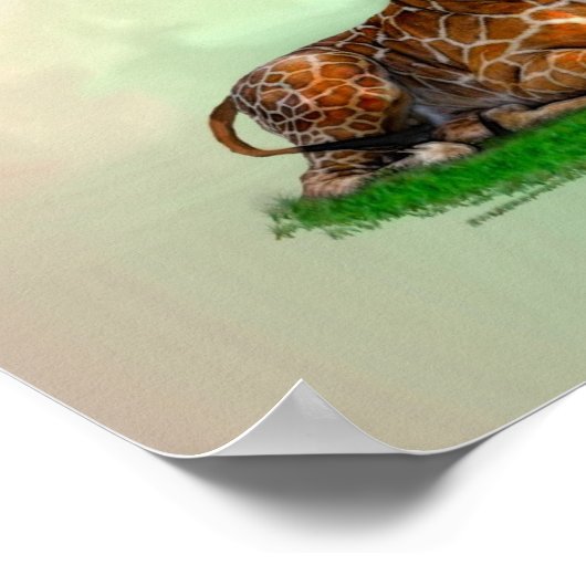 Giraffe Wild Animals Poster (Ecke)