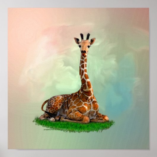 Giraffe Wild Animals Poster (Vorne)