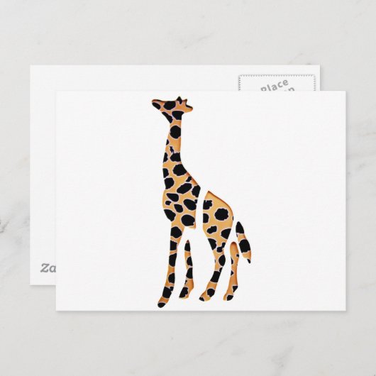 Giraffe Wild Mash Up Postkarte (Vorne/Hinten)