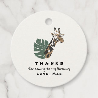Giraffe Wild One Gevor Tags Geschenkanhänger