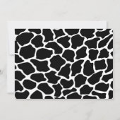 Giraffe Wild One | Mädchen Einladung 1. Geburtstag (Rückseite)