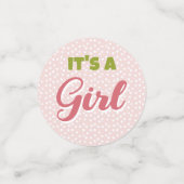 Giraffe Wild One Safari Kinderdusche Es ist Girl P Konfetti (Klein Vorderseite)