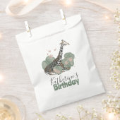 Giraffe Wilde Dschungel Botanischer Tier Geburtsta Geschenktütchen (Ausgeschnitten)