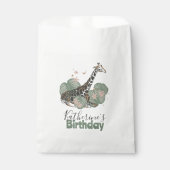 Giraffe Wilde Dschungel Botanischer Tier Geburtsta Geschenktütchen (Vorderseite)