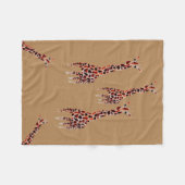 Giraffe Wildlife Art Funny Animal Fleecedecke (Vorderseite (Horizontal))