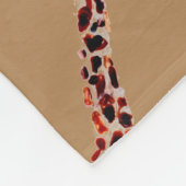 Giraffe Wildlife Art Funny Animal Fleecedecke (Ecke)