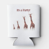 Giraffe Wildlife Personalisiert Party Dosenkühler (Rückseite)