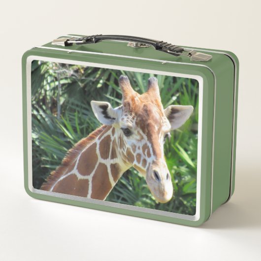 Giraffe - Wildtier Metall Brotdose (Rückseite)