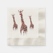 Giraffe Wildtiere Serviette (Vorderseite)