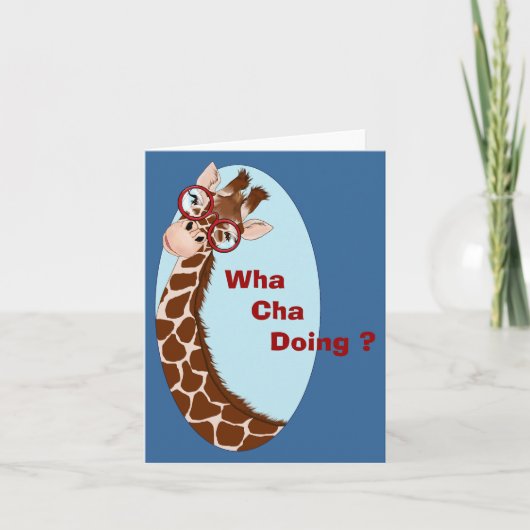 Giraffe will, um Notecard zu kennen Karte (Vorderseite)