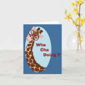 Giraffe will, um Notecard zu kennen Karte (Gelbe Blume)