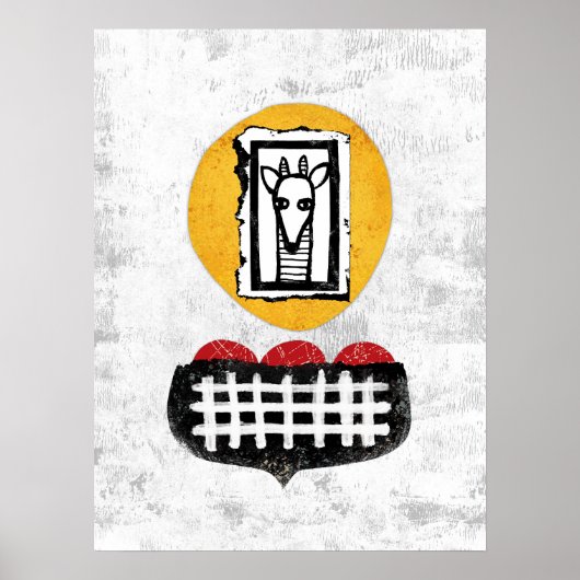 Giraffe wird, wenn du die Kunst der Mauer poster (Vorne)