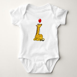 Giraffe with Balloon Baby Strampler