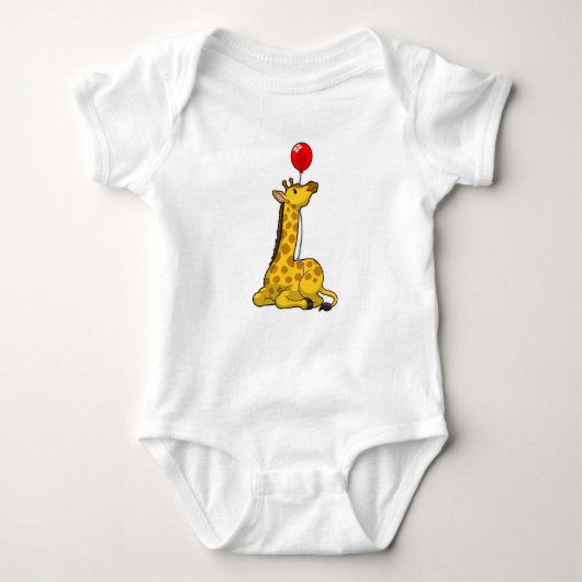 Giraffe with Balloon Baby Strampler (Vorderseite)