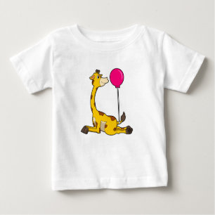 Giraffe with Balloon Baby T-shirt