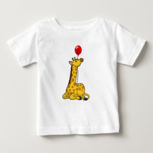 Giraffe with Balloon Baby T-shirt (Vorderseite)