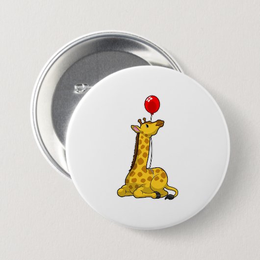 Giraffe with Balloon Button (Vorne & Hinten)