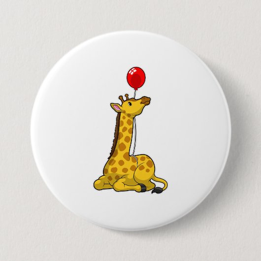 Giraffe with Balloon Button (Vorderseite)