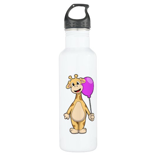 Giraffe with Balloon Edelstahlflasche (Vorderseite)
