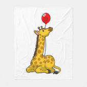 Giraffe with Balloon Fleecedecke (Vorderseite)