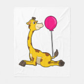 Giraffe with Balloon Fleecedecke (Vorderseite)