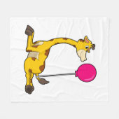 Giraffe with Balloon Fleecedecke (Vorderseite (Horizontal))