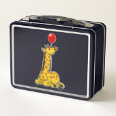 Giraffe with Balloon Metall Brotdose (Rückseite)