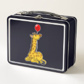 Giraffe with Balloon Metall Brotdose (Vorderseite)