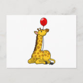 Giraffe with Balloon Postkarte (Vorderseite)