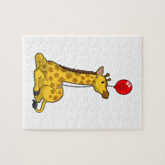 Giraffe with Balloon Puzzle (Horizontal)