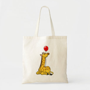 Giraffe with Balloon Tragetasche